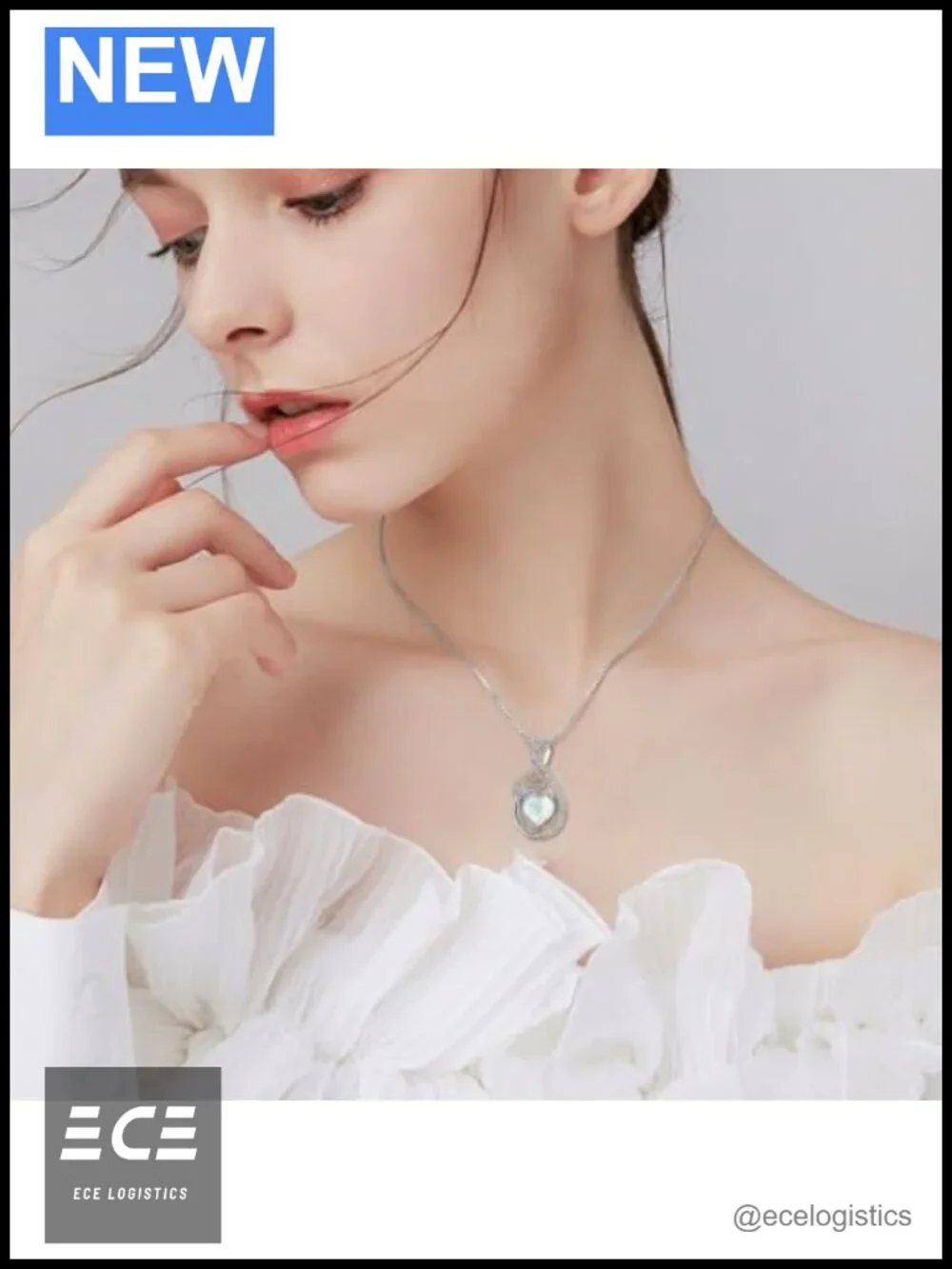 Infinity Teardrop Pendant Necklace Zircon Copper Birthstone Jewelry